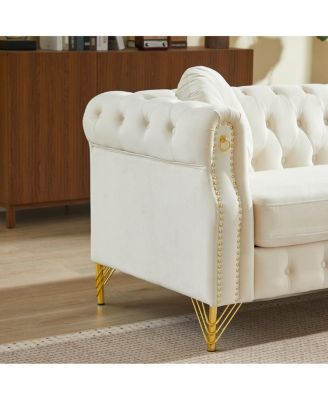 Velvet Fabric Customizable Armrest Sofa