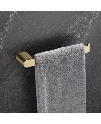 5- Piece Bathroom Accessories Set, Stainless Steel Bathroom Hardware Set, Bath Towel Bar, Towel Hooks and Towel Racks (Brushed Gold)