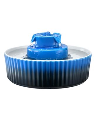 Cute Cupcake Ceramic Pet Fountain Cat Bowls , 2.1L/71oz Cat & Dog Water Dispenser with Quiet Pump