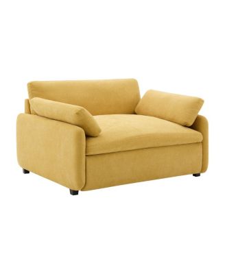 Oversized Chenille Sofa Chair, Wide Seat Accent Chair, Modern Upholstered Armchair