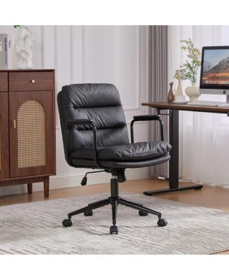 Office Chair, Mid Back Home Office Desk Task Chair with Wheels and Arms