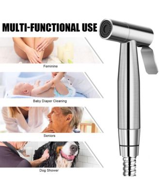 Handheld Bidet Sprayer, Stainless Steel Toilet Bidet Sprayer with 360° Rotating Handle and Leak Proof Sealing Ring