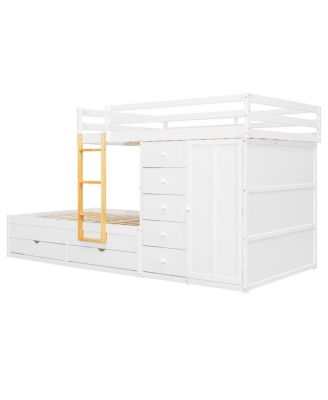 Bunk Bed with Drawers & Wardrobe.