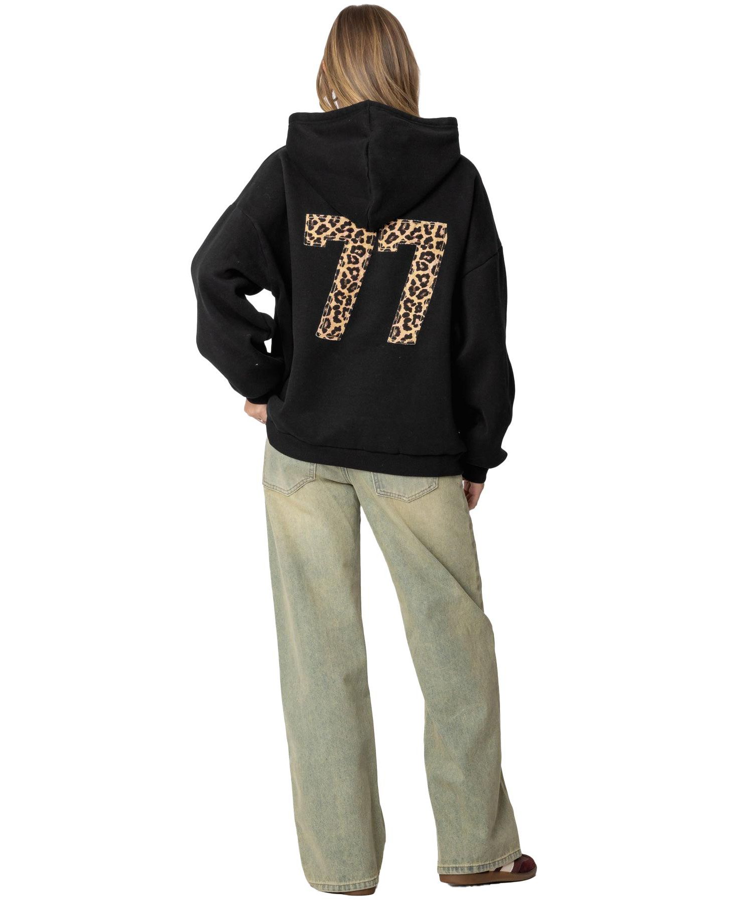 Women's Leopard 77 Oversized Hoodie