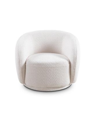 Swivel Boucle Upholstered Accent Barrel Chair