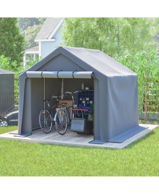 8x8 FT Outdoor Shelter: Waterproof, UV-Resistant, Roll-Up Doors
