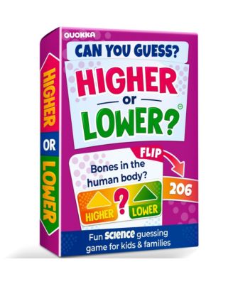 Science Higher or Lower Board Game for Kids - Family Card Game for Kids and Adults - Challenge Game for Family Night