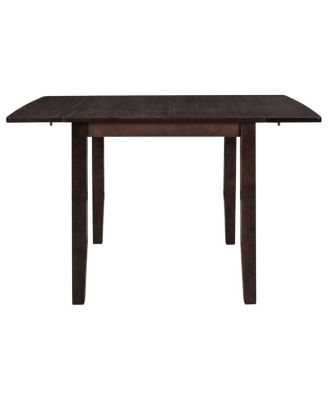 3-Piece Wood Drop Leaf Breakfast Nook Dining Table Set, Espresso