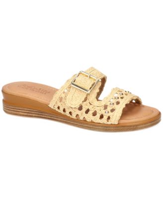 Women's Bar-Italy Slip-On Wedge Sandals