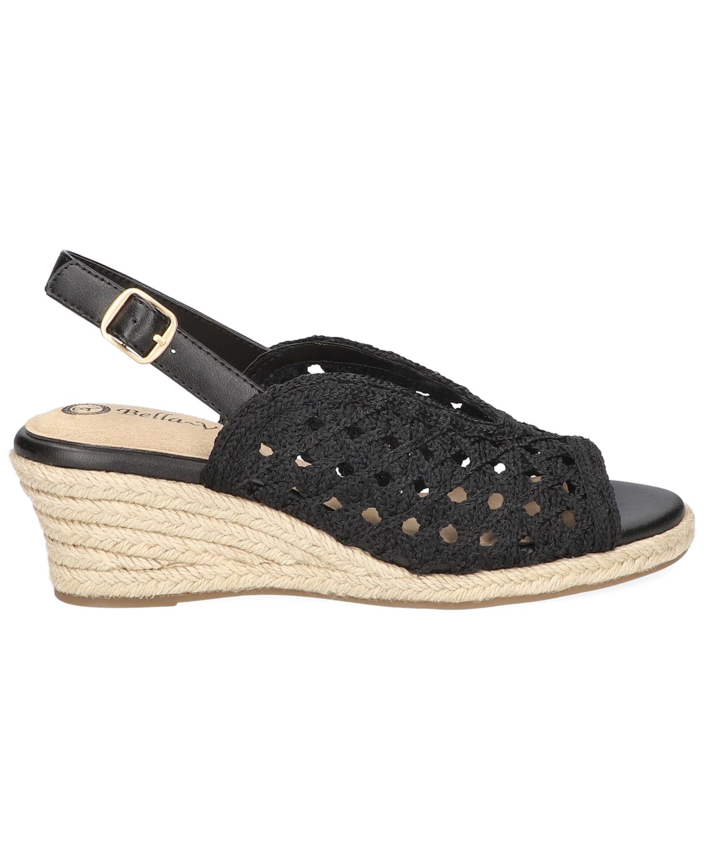 Женские сандалии Bella Vita Bethany Espadrille Wedge, цвет: Чёрный — фото 2