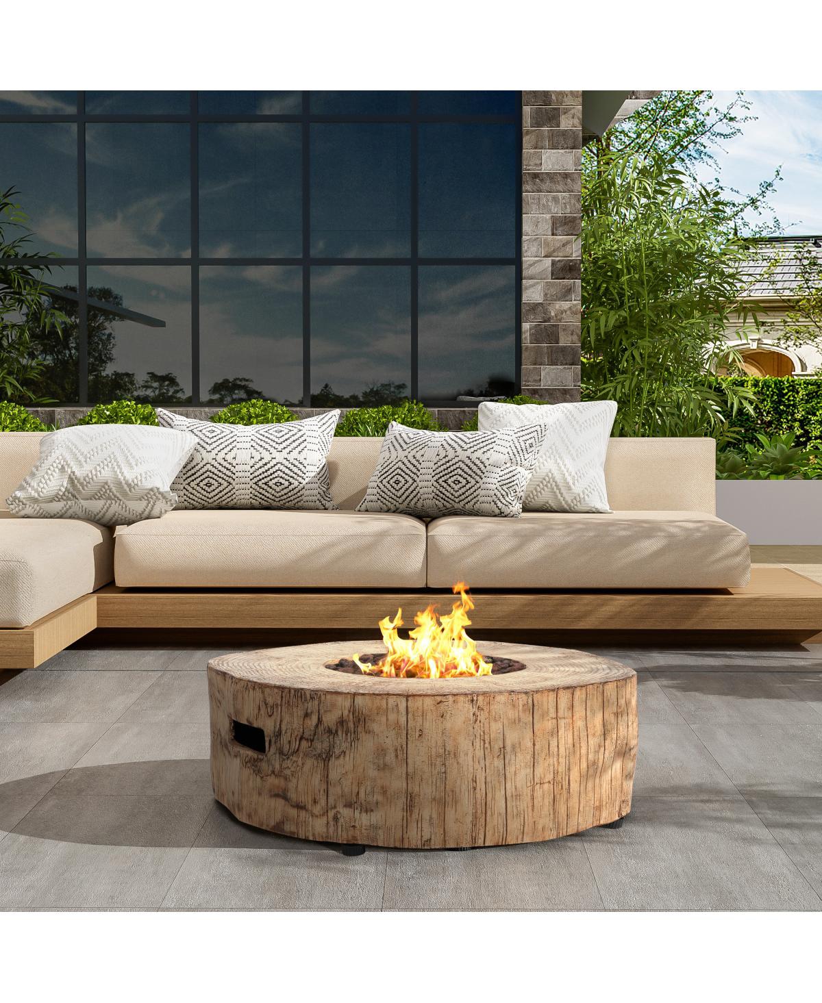 Streamdale Furniture Patio Propane Fire Pit, 30,000 Btu, Wood Pattern