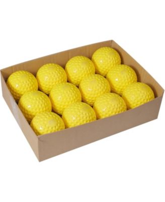 Pack of 12 Sting Free Dimpled Training Softballs 12 Inch Size Weighted 6.57 oz Practice Balls with High Friction Surface