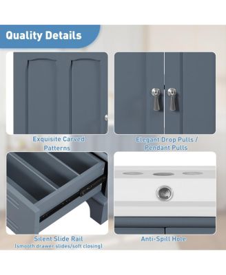 30"  Bathroom Vanity with Integrated Sink, Solid Wood & MDF Cabinet, Adjustable Shelf, Modern Storage