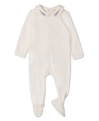 Baby Girls "Lilacs Are The Sweetest Bloom" Embroidered Footie