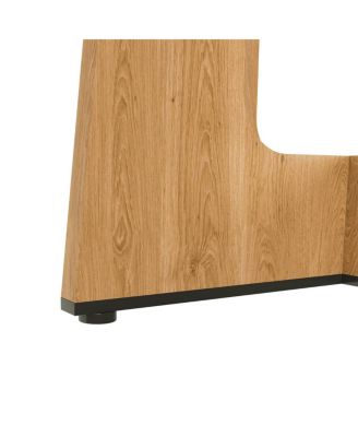 Round Farmhouse Dining Table - 47 Inch Oak Finish Kitchen Table