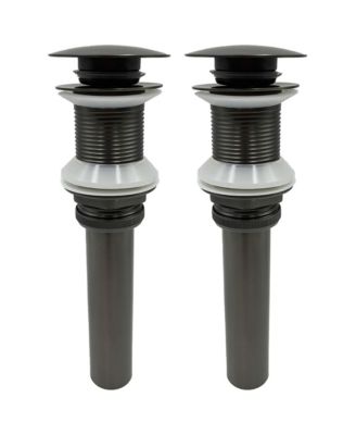 2 Pcs Bathroom Sink Drain without Overflow, 304 Stainless Steel Vessel Sink Pop-Up Drain Stopper