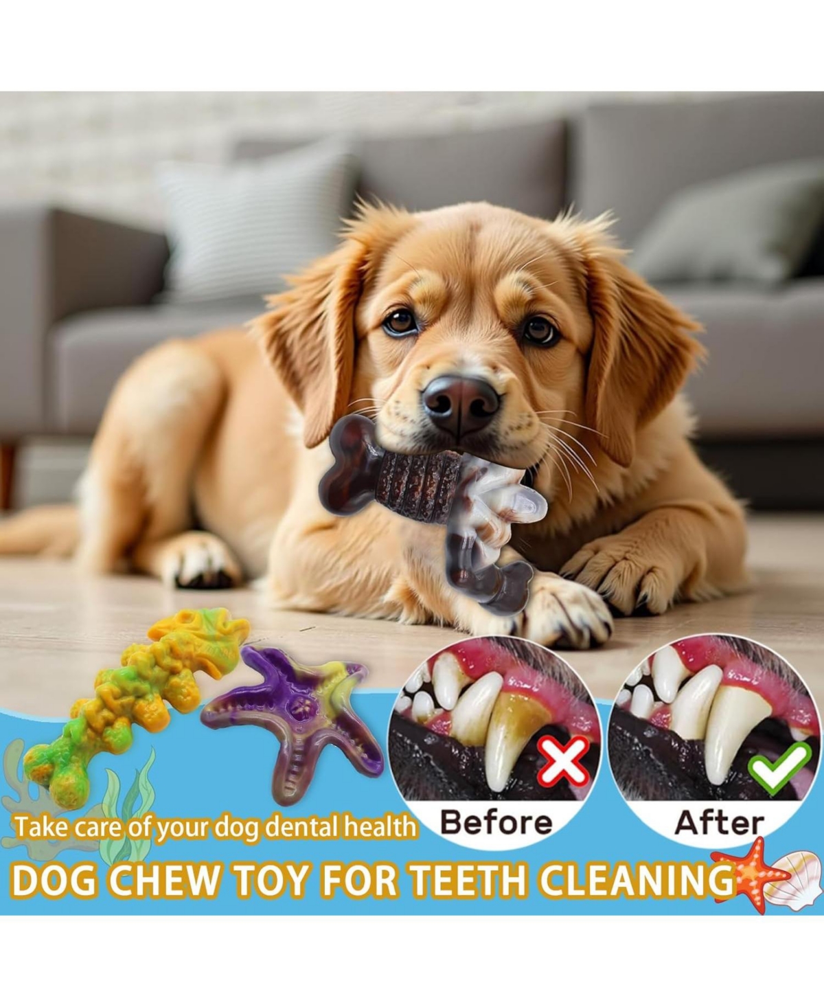 Magicorange Pack of 3 Indestructible Dog Chew Toys for Aggressive Chewers Bacon Flavored Tough Nylon Bone Toys for Medium and Large Breeds