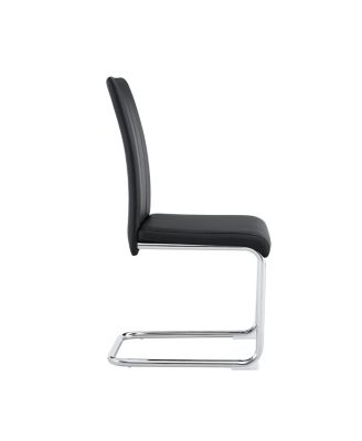 2-Pack PU Upholstered Dining Chairs - Modern High-Back Side Chairs