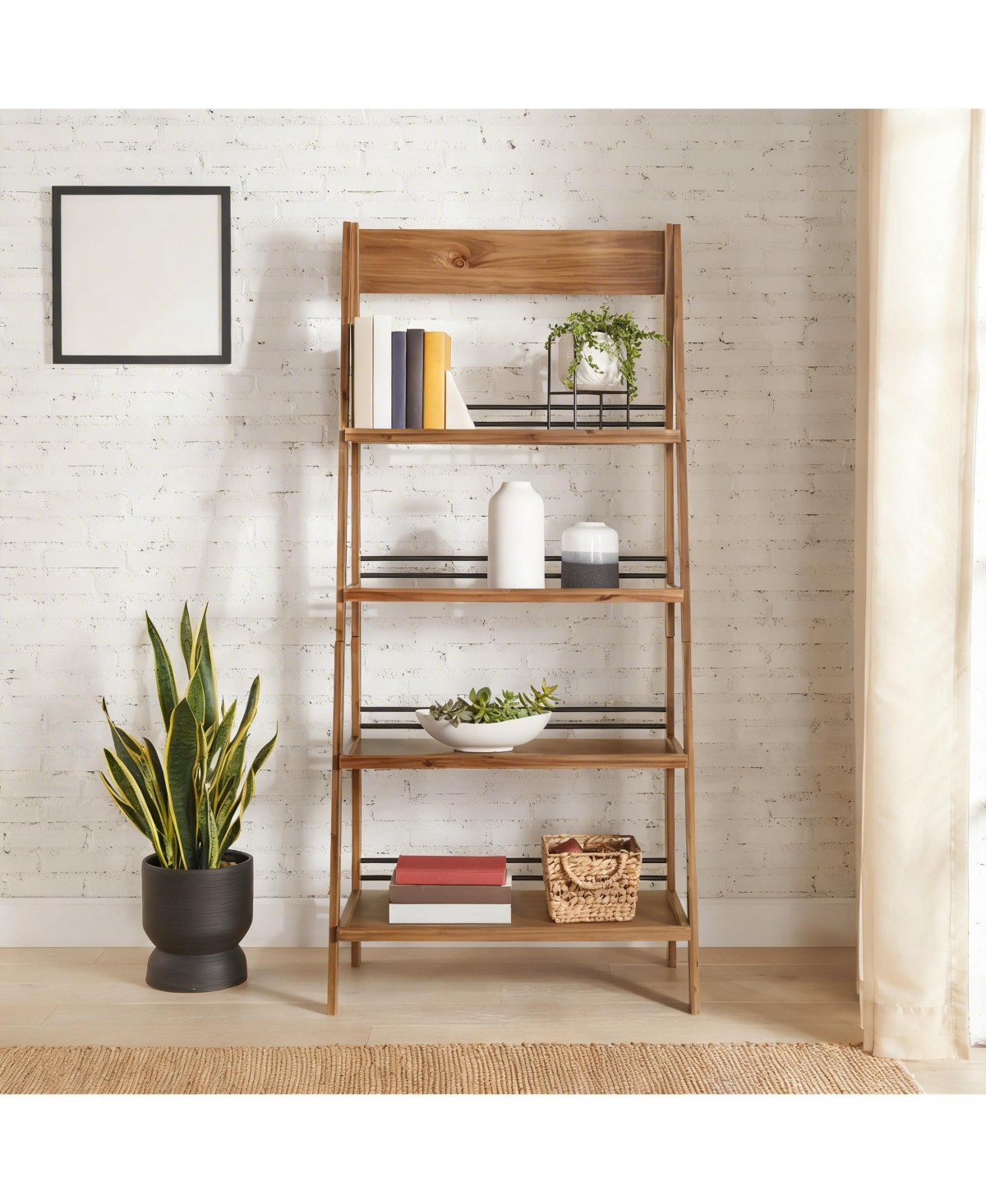 Yigii 4-Tier Ladder Bookshelf