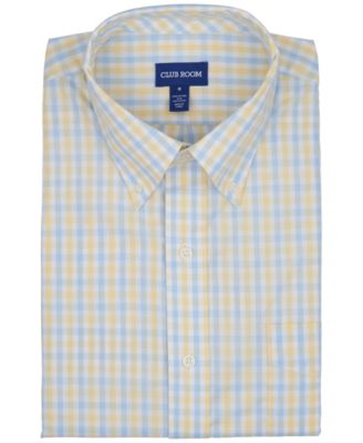 Men's Plaid Short-Sleeve Dress Shirt