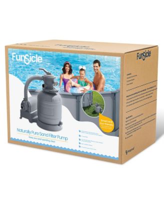 12 Inch Sand Filter Pump for Above Ground Pools, 1600 GPH Flow Rate