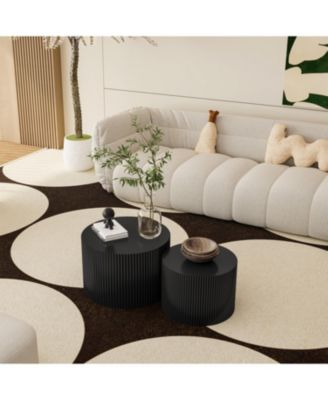 Wave Stripe Nesting Coffee Table Set