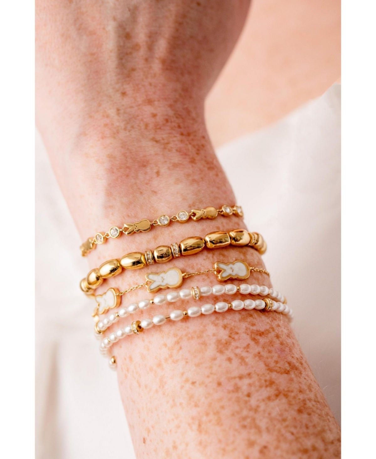 Alex and Ani Peeps Pearlized Bunny Bracelet