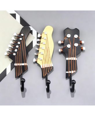 Heavy Duty, Durable Guitar Shaped Hooks for Hanging Clothes and Accessories