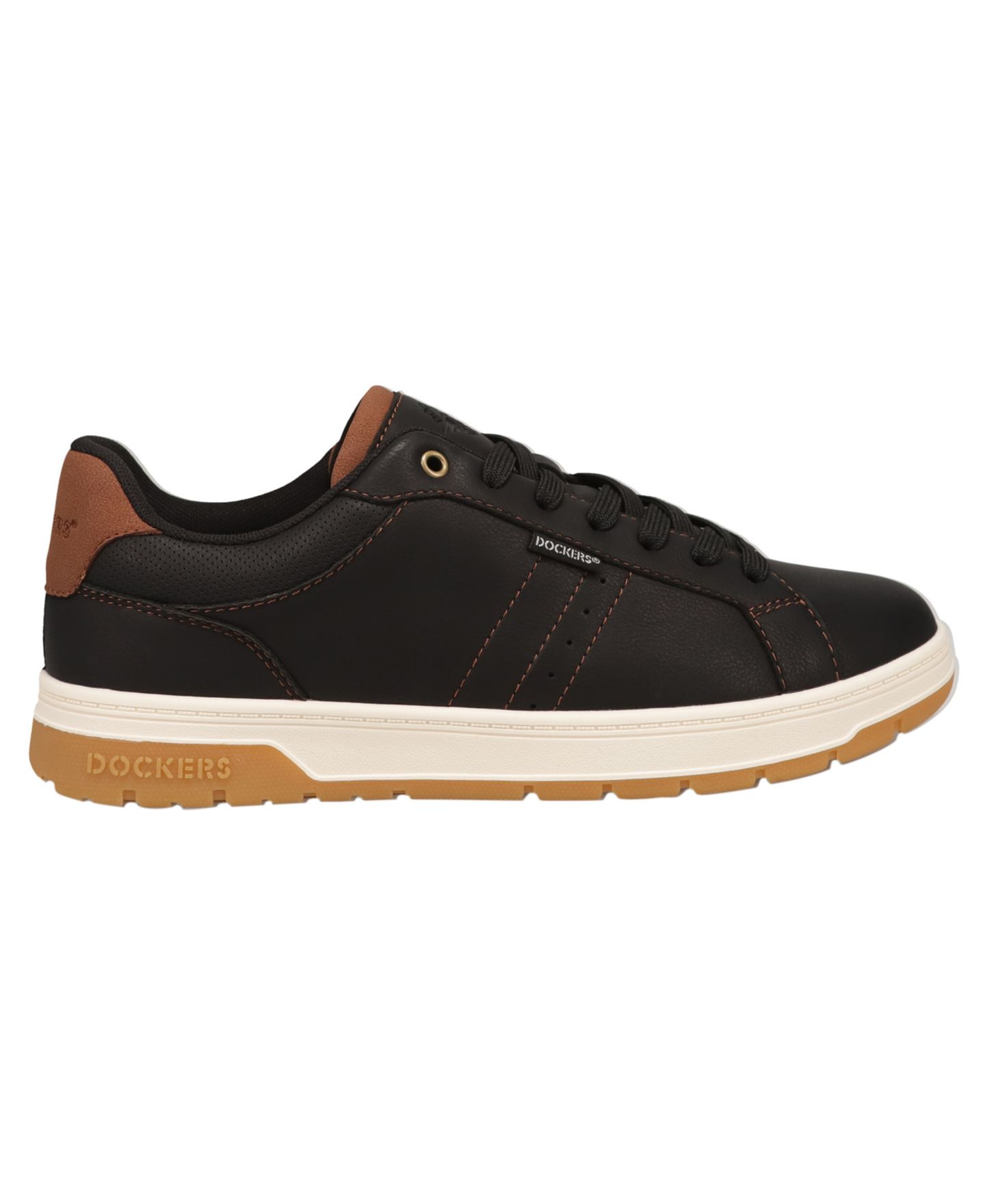 Мужские кроссовки Dockers Casen Casual Lace-Up, цвет: Чёрный / Рыжевато-коричневый — фото 2