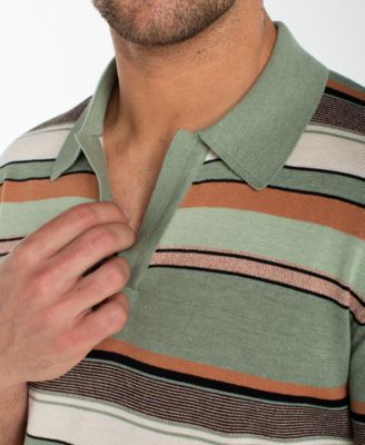 Men's Short-Sleeve Johnny Collar Sweater