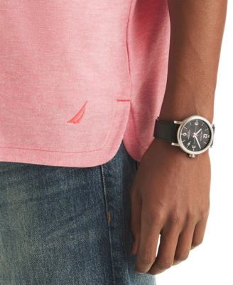 Men's Short-Sleeve Pique Button-Front Shirt