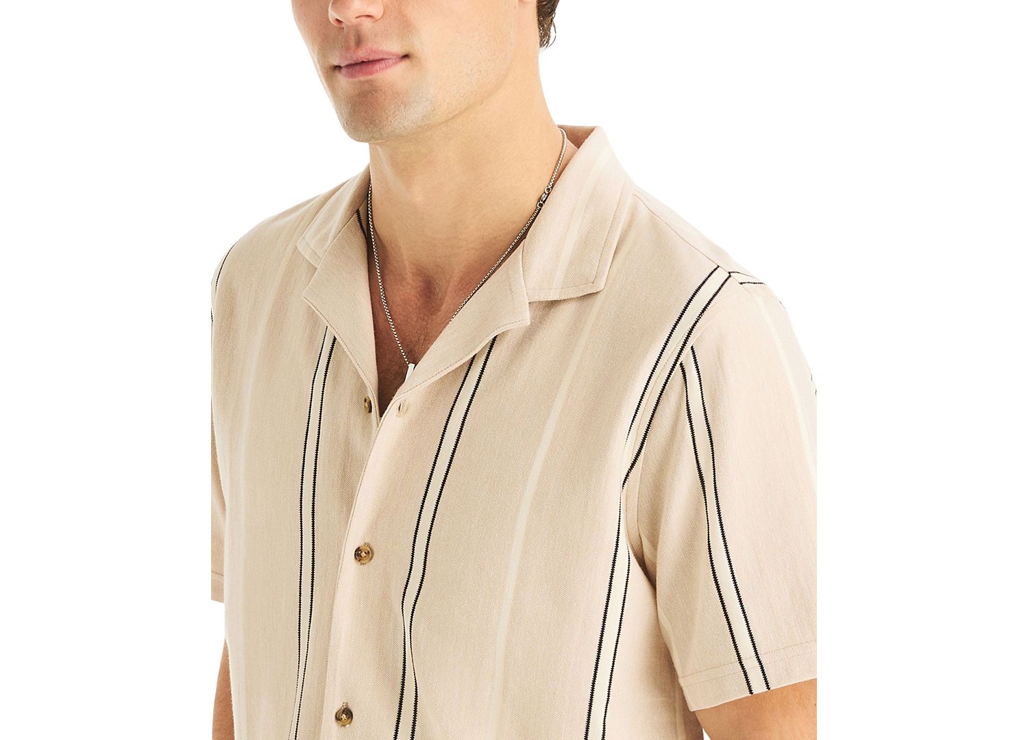 Men's Striped Spread-Collar Shirt