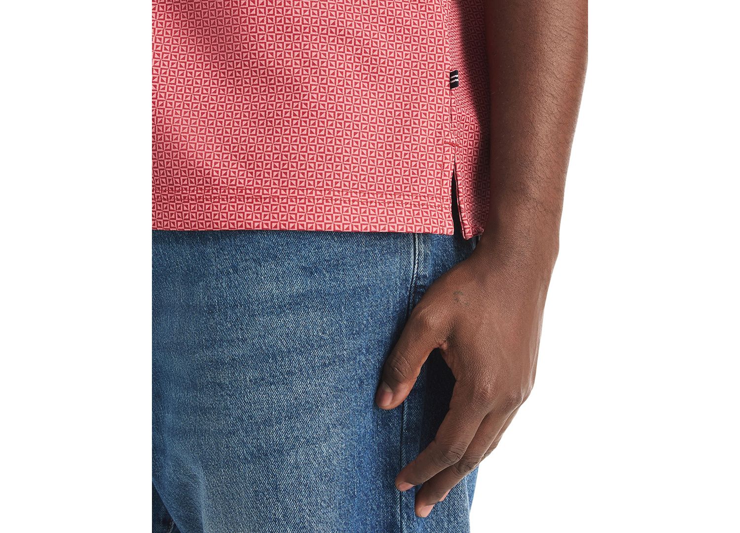 Men's Short-Sleeve Diamond Geo Camp-Collar Shirt