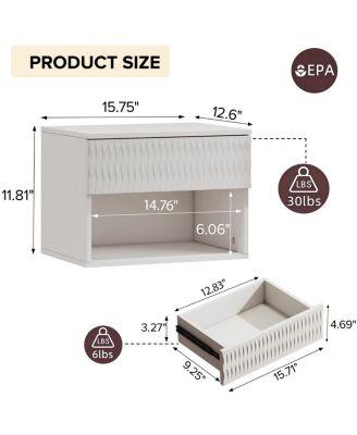  Minimalist Wood Side Table with Drawer