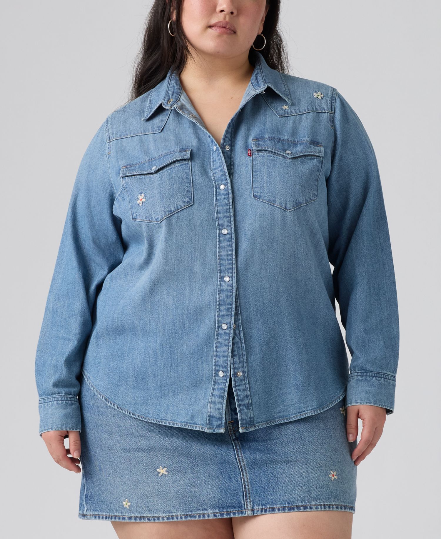 Trendy Plus Size Essential Western Cotton Shirt
