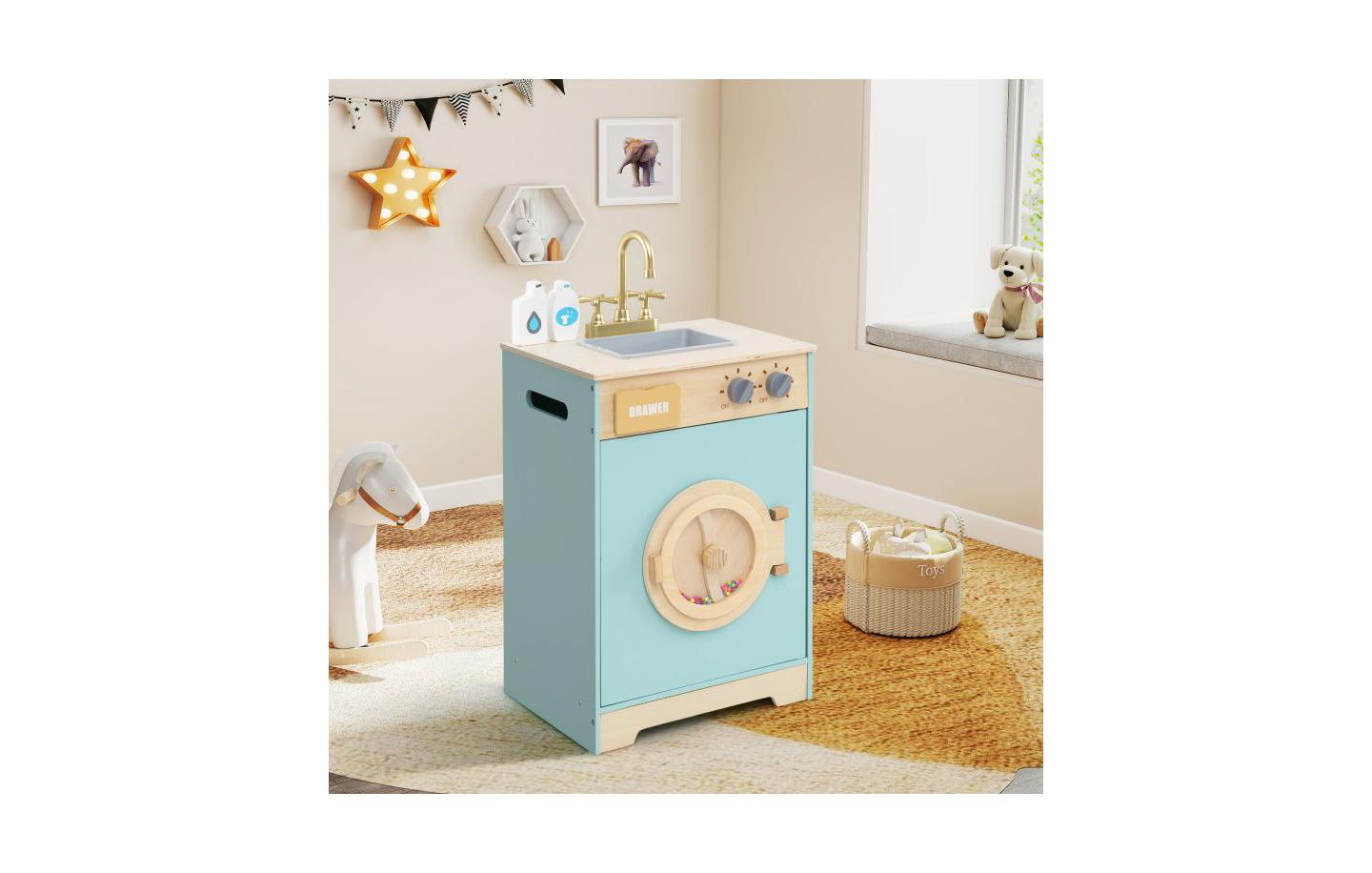Детская игрушка Slickblue Removable Sink Washing Machine Toy, от 3 лет, цвет: Синий — фото 2
