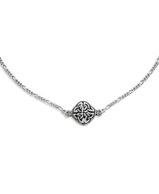 Sterling Silver Knotwork Celtic Love Knot Adjustable Anklet