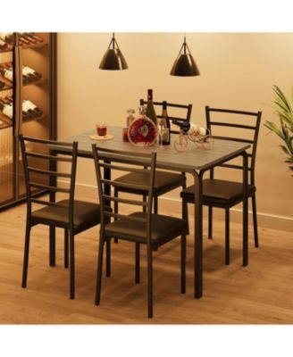 Dining Table for 2 Small Table and Chairs Set of 2 Dinette Set for 2 Square Dinner Table Set 3 Piece Kitchen and Dining Room Sets