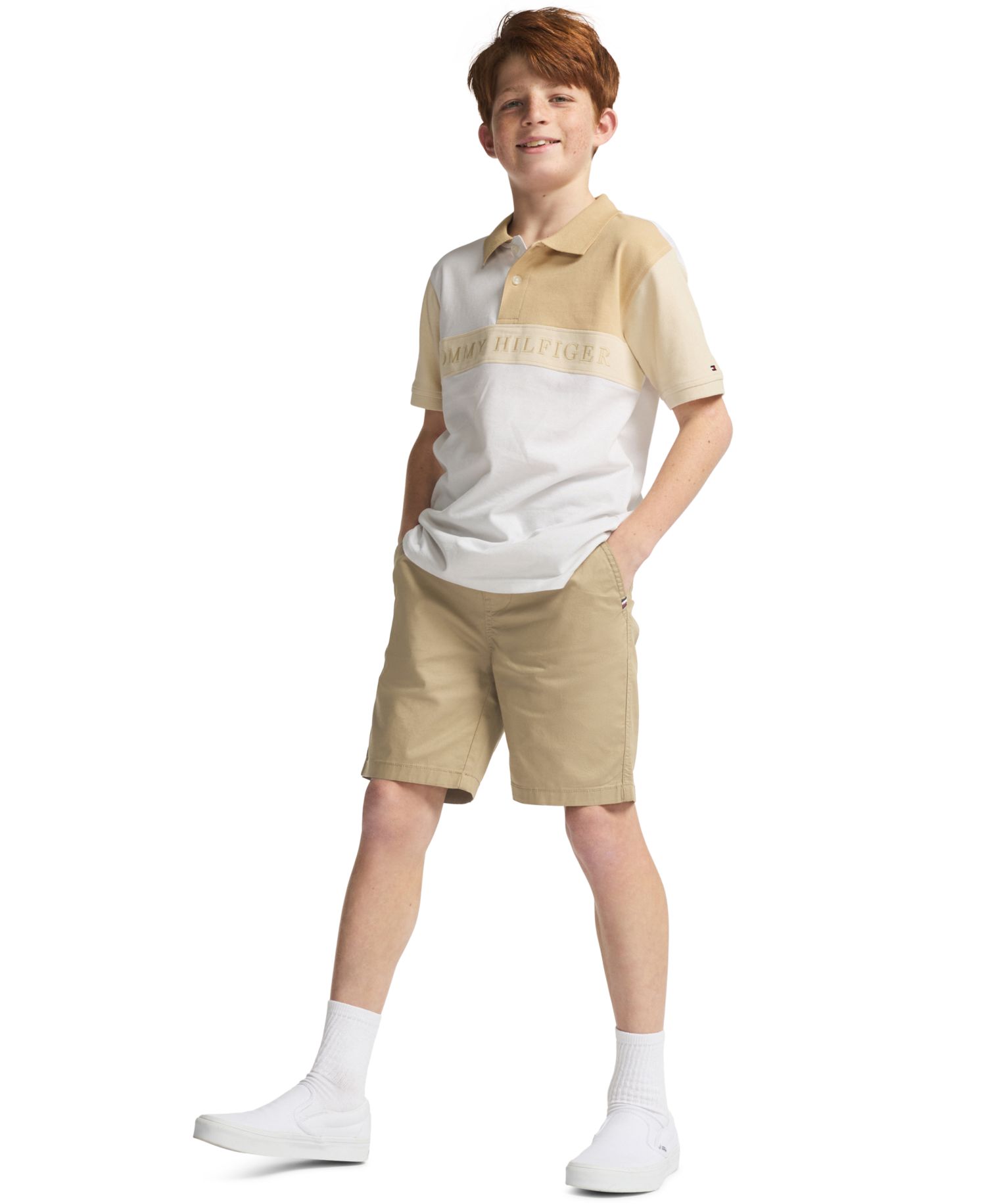 Boys' 8-20 Chest Stripe Polo Shirt