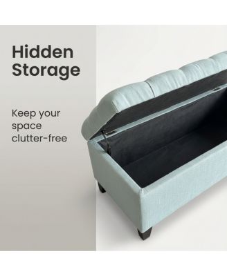 50.25" Storage Ottoman Bench with Safety Hinges