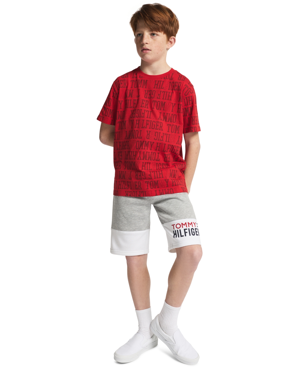 Tommy Hilfiger Boys' 8-20 Pull-On Color-Block Shorts