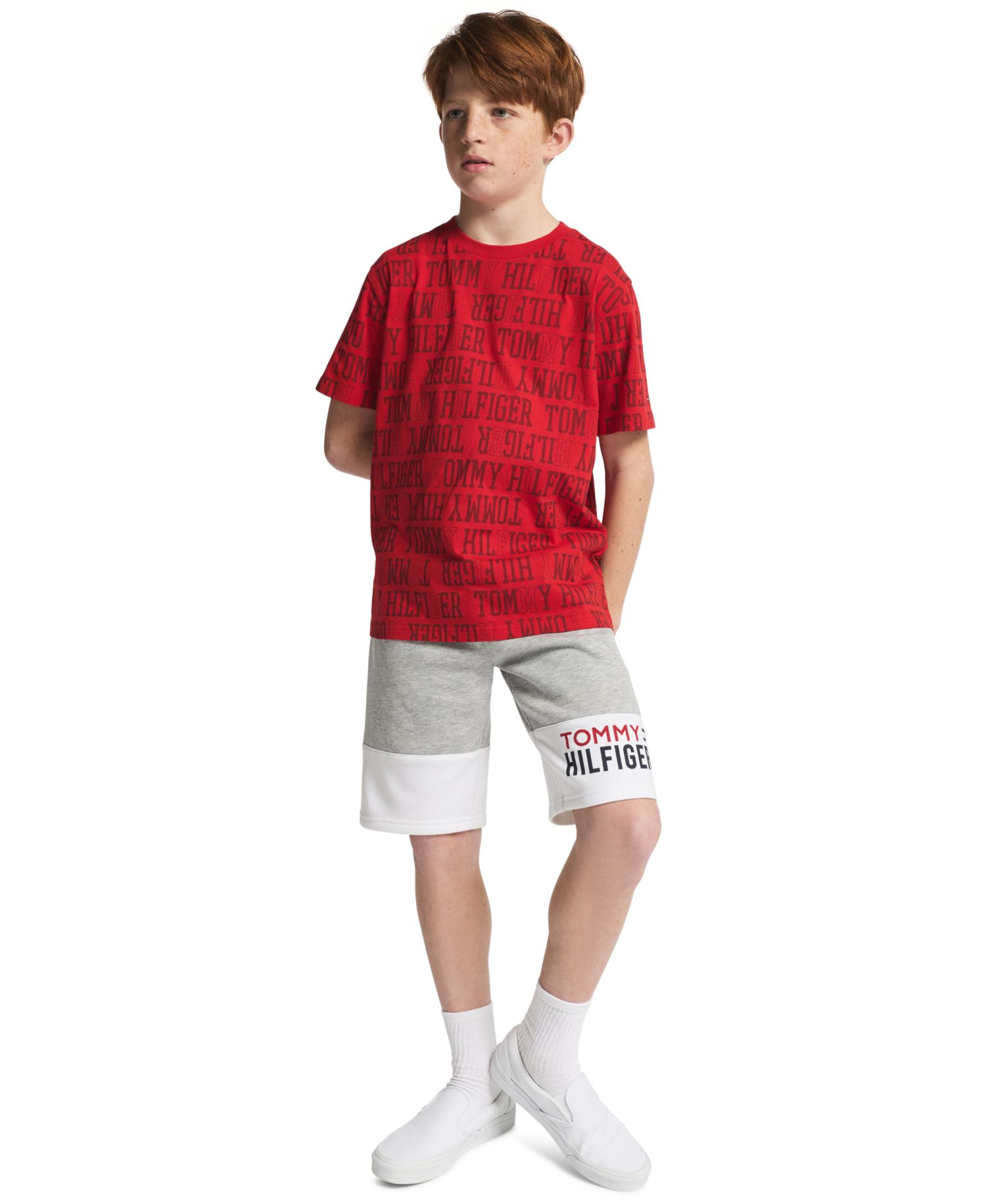 Boys' 8-20 Tommy Pull-On Color-Block Shorts