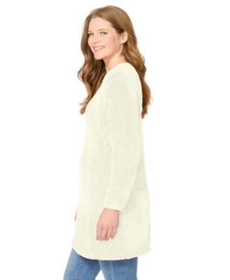 Plus Size Within Cotton Cable Knit Cardigan Sweater