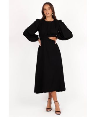 Women's Ginnee Puff Sleeve Cutout Midi Dress