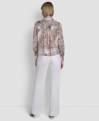 Petite Printed Long-Sleeve Top