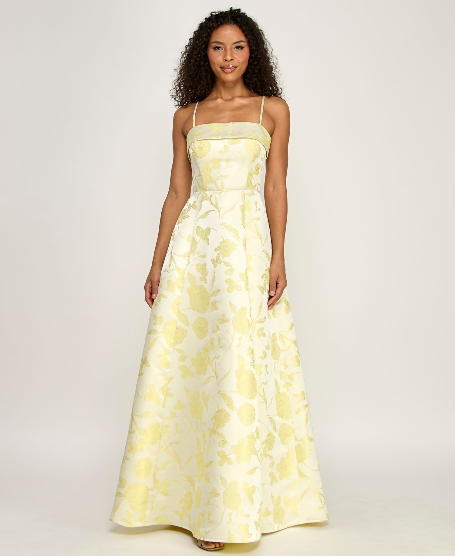 Juniors' Square Neck Long Dress