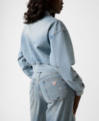 Women's Anna Collared Cropped Bomber Jacket