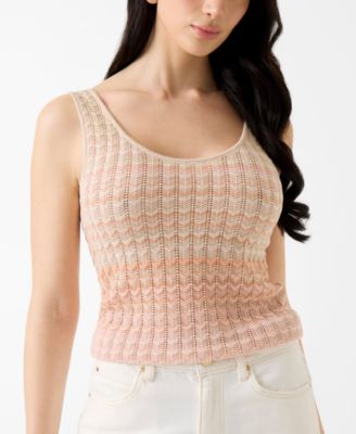 Women's Sleeveless Scoop Neck Tank Top Sweater