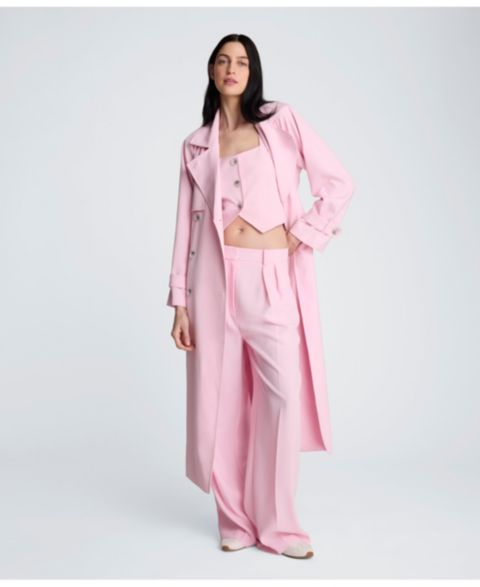 Женские куртки Kenneth Cole Long-Sleeve Notch Collar Trench Coat