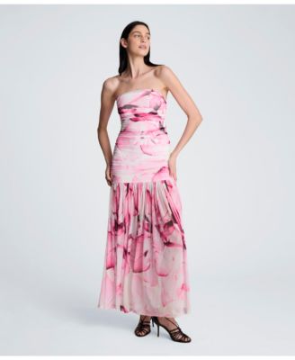 Women's Strapless Sleeveless Maxi Dress